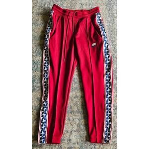 Mens Nike Red Blue Stripe Track Pants Small